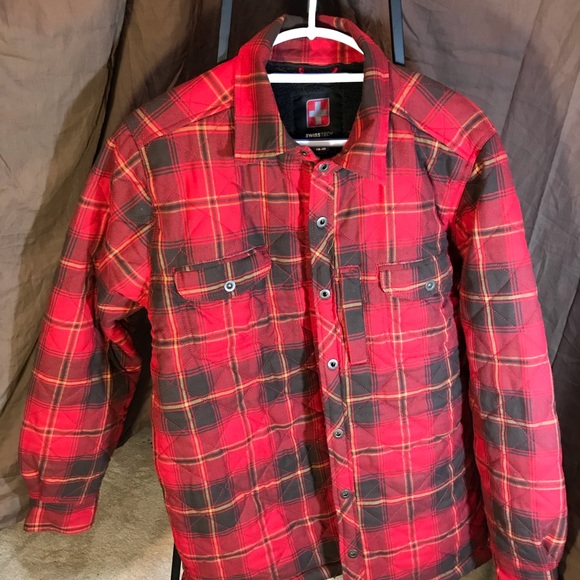 swiss tech flannel jacket